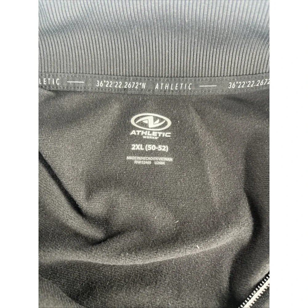 Athletic Works Men's‎ Black Track Jacket Zip Front 2XL (50-52)